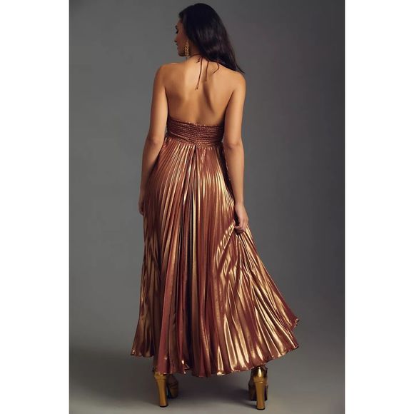 Anthropologie Plissé Halter Dress - Picture 2 of 11